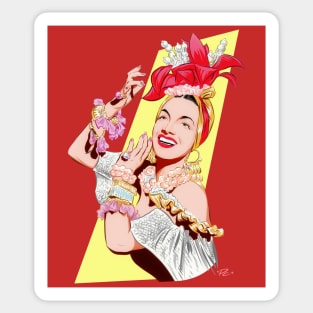 Carmen Miranda - An illustration by Paul Cemmick Sticker